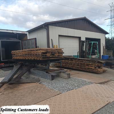 Splitting kiln customer's load